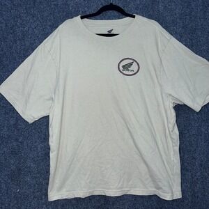 Honda Racing Powersport Graphic T-Shirt Mens XXL Tan Pink Sportbike Motorcycle